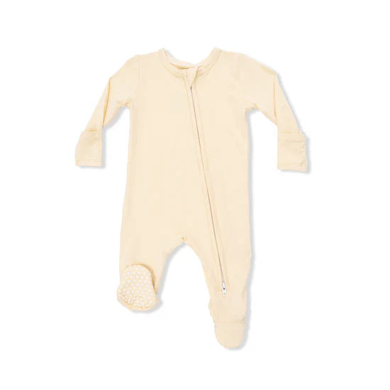 Solid Italian Straw 2 Way Zipper Footie
