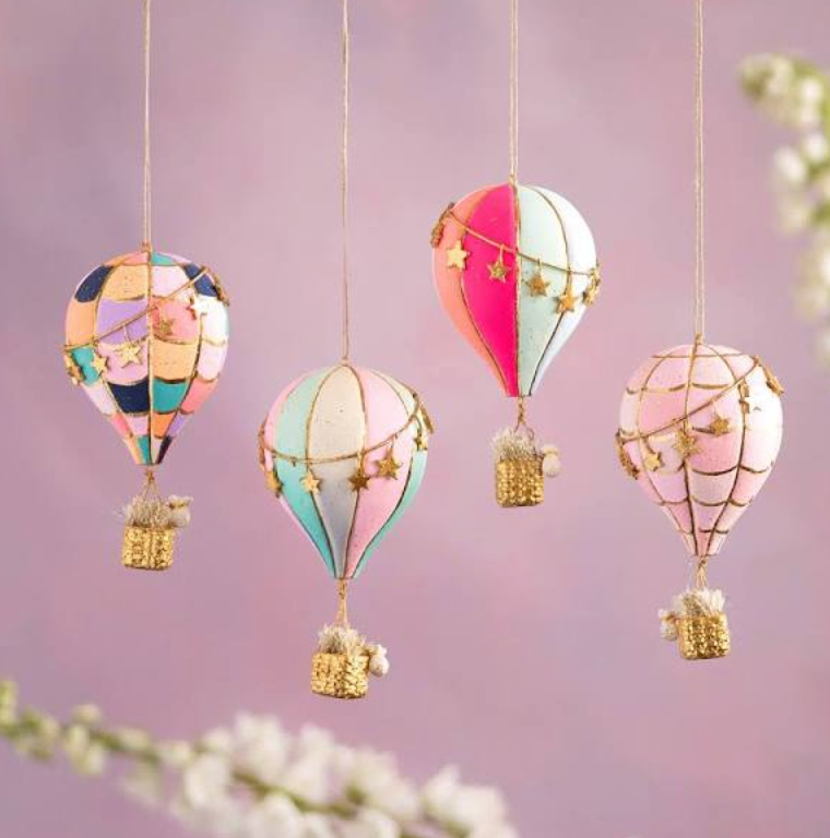 Hot Air Balloon Assorted Ornament
