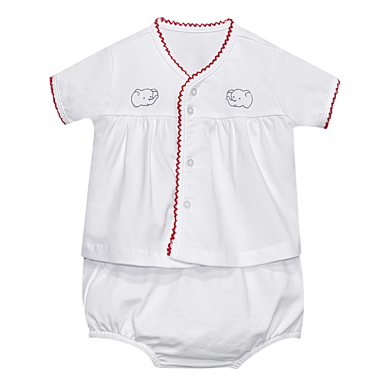 Crimson/Gray Unisex Diaper Set