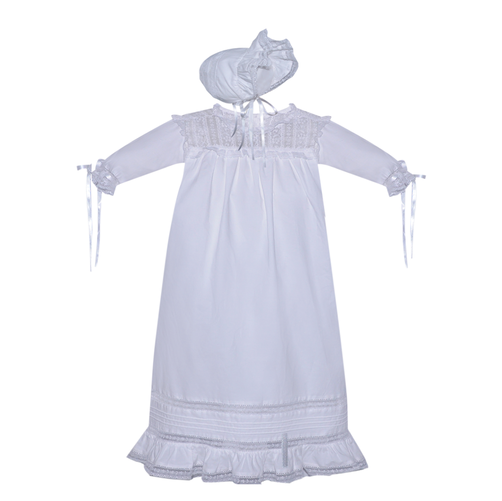 Christening Gown Sage White