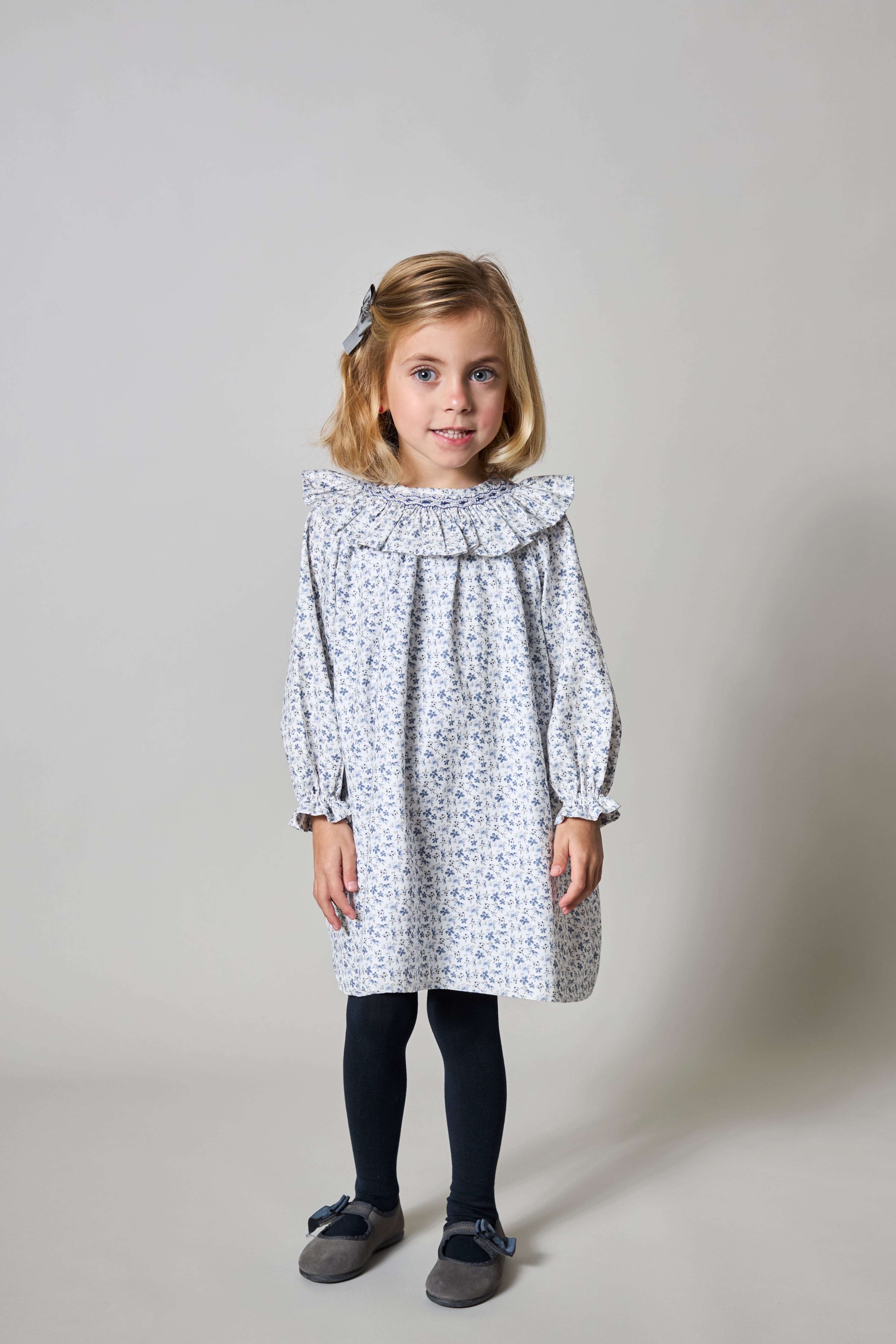 Girls Luisa Smock Collar Dress (Kid)
