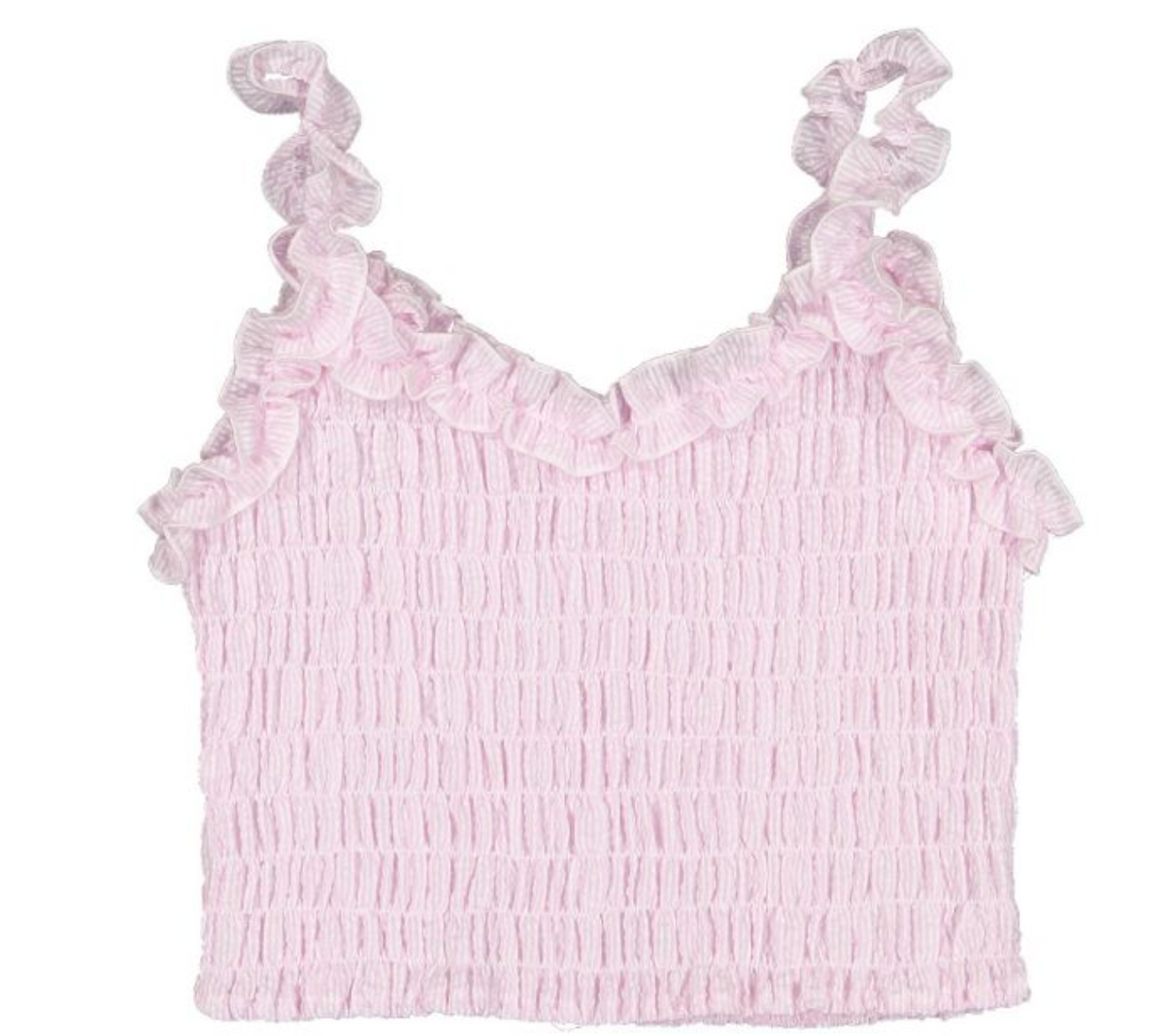 Maryland Pink Seersucker Top