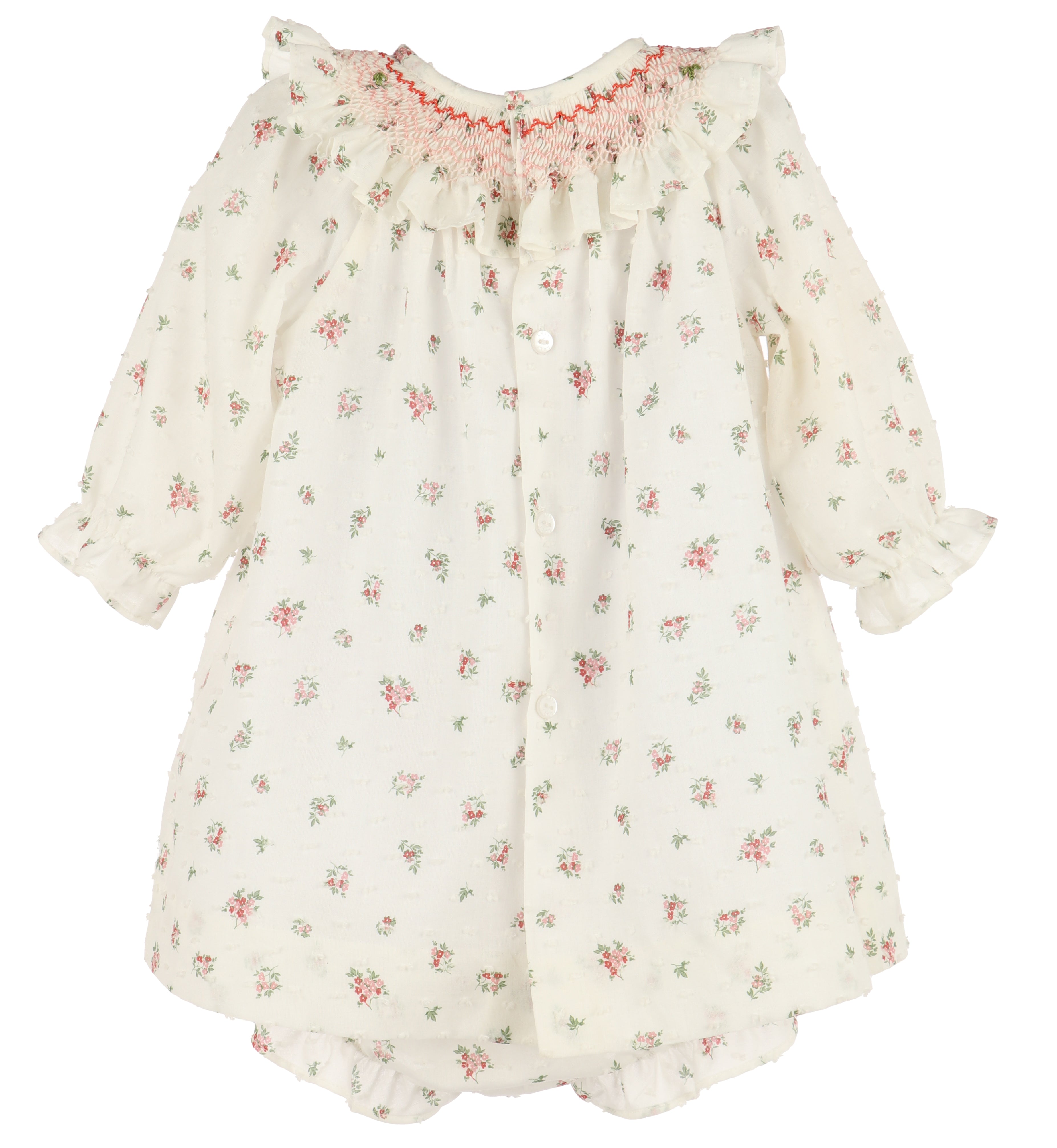 Cream Plumetti Floral Smock