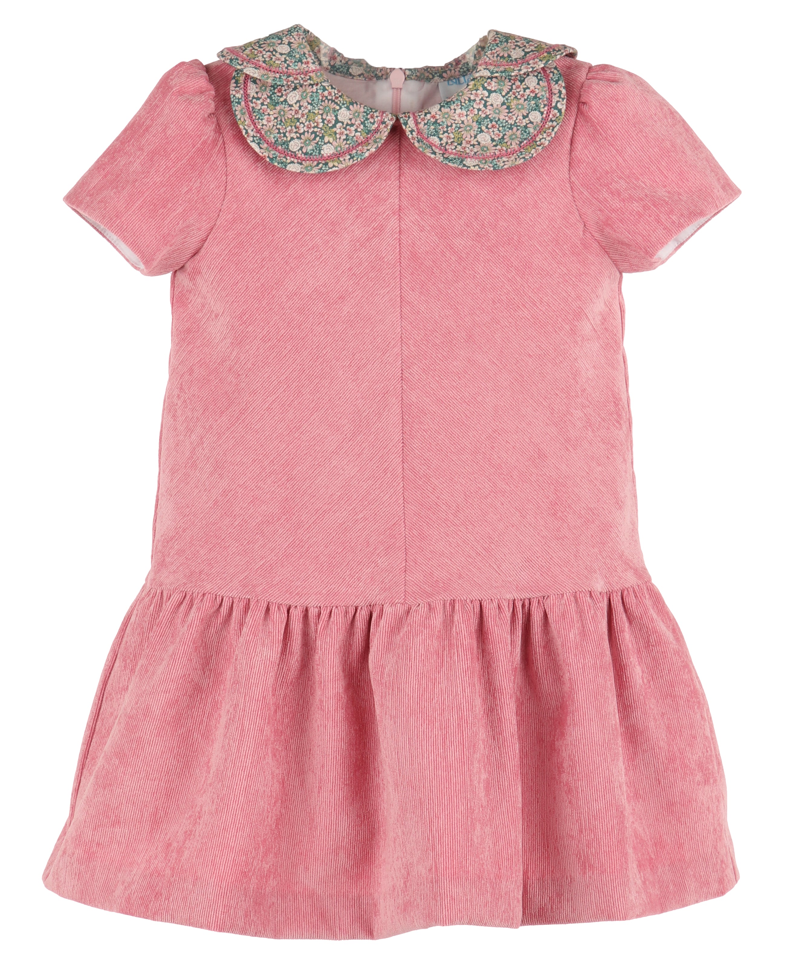 Mauve Cord Petal Print Dress (Big Kid)