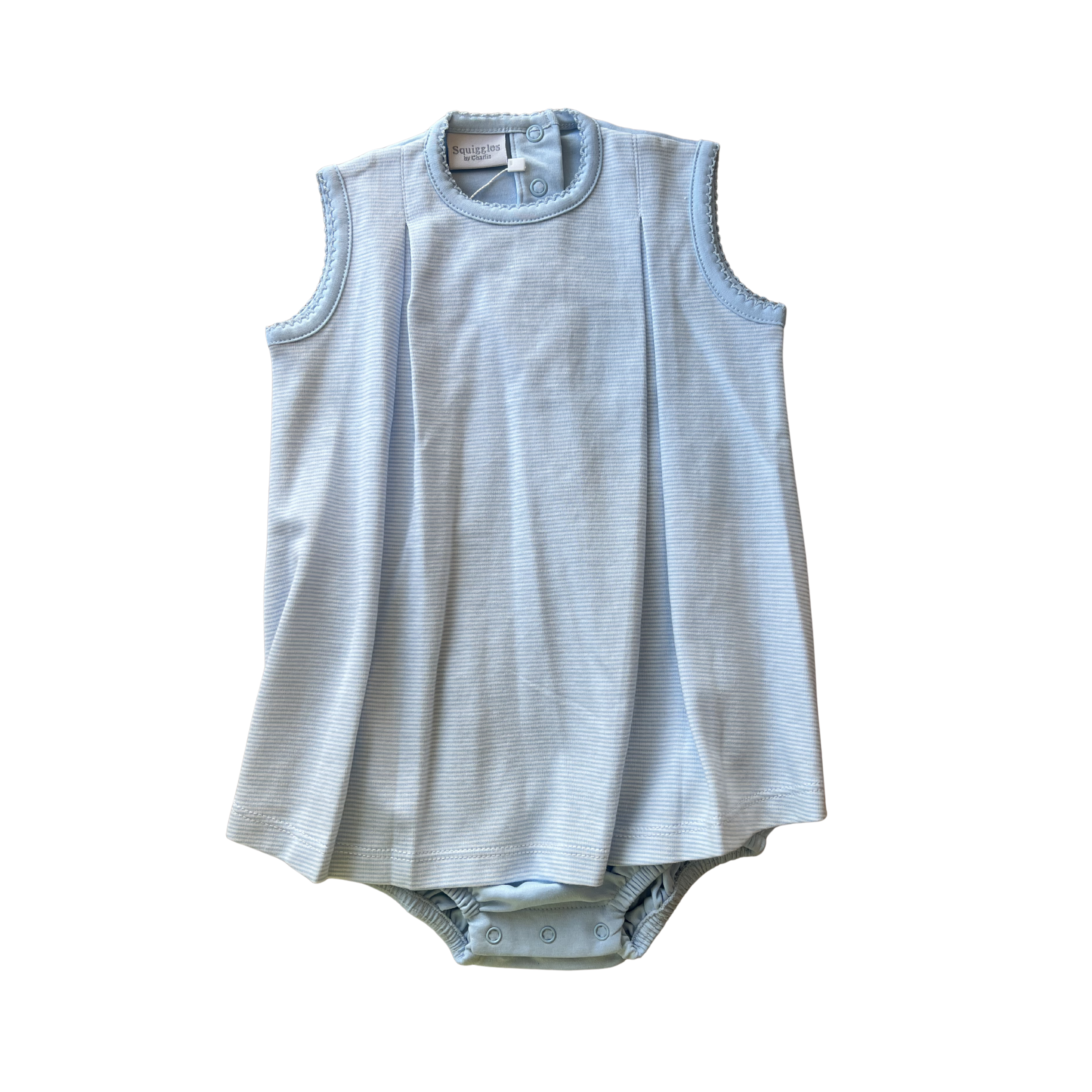 Blue Stripe Dressy Romper