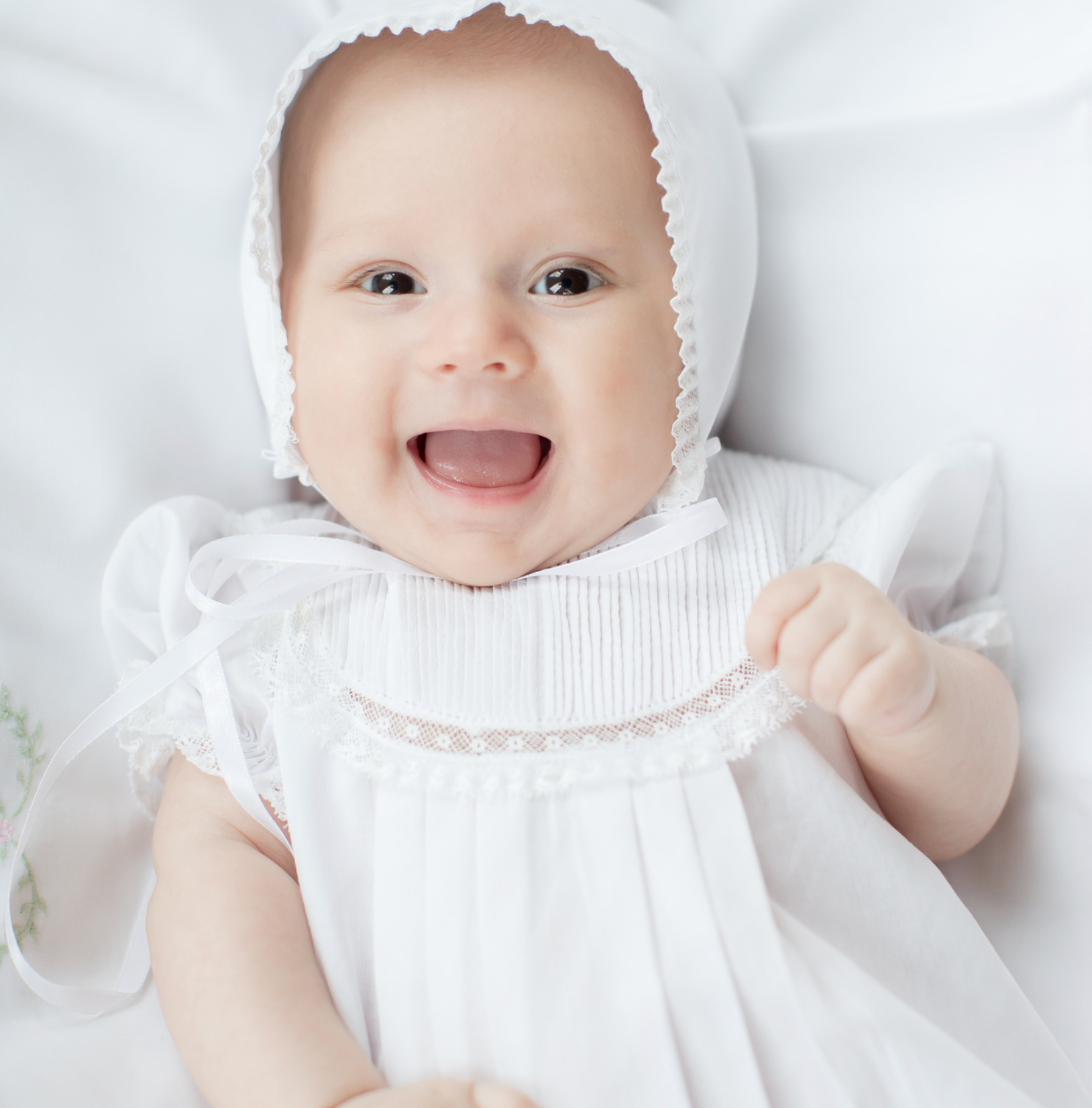 Girls Pintucked Yoke Gown