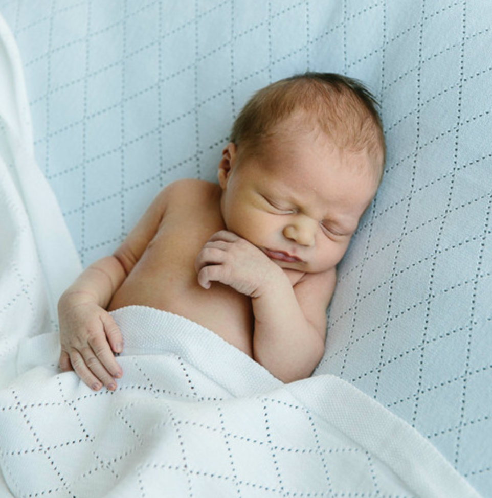 Diamond Pointelle Knit Blanket