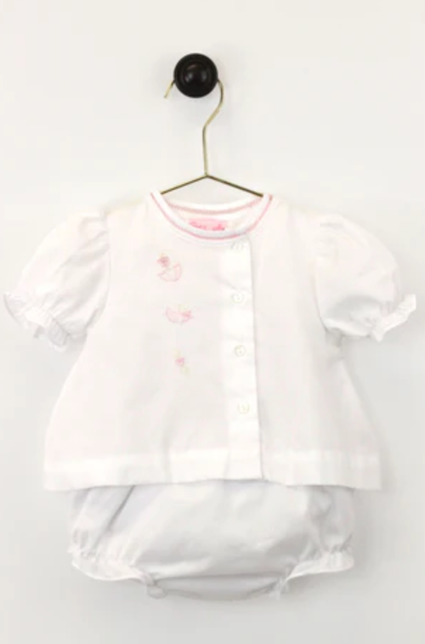 Pink Carriage Diaper Set (Infant)