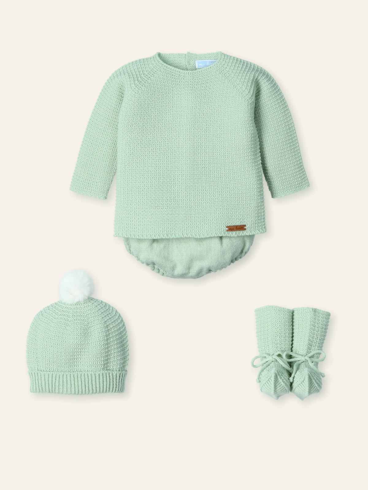 Ambrosia Green Knitted Sweater Outfit w/ Hat
