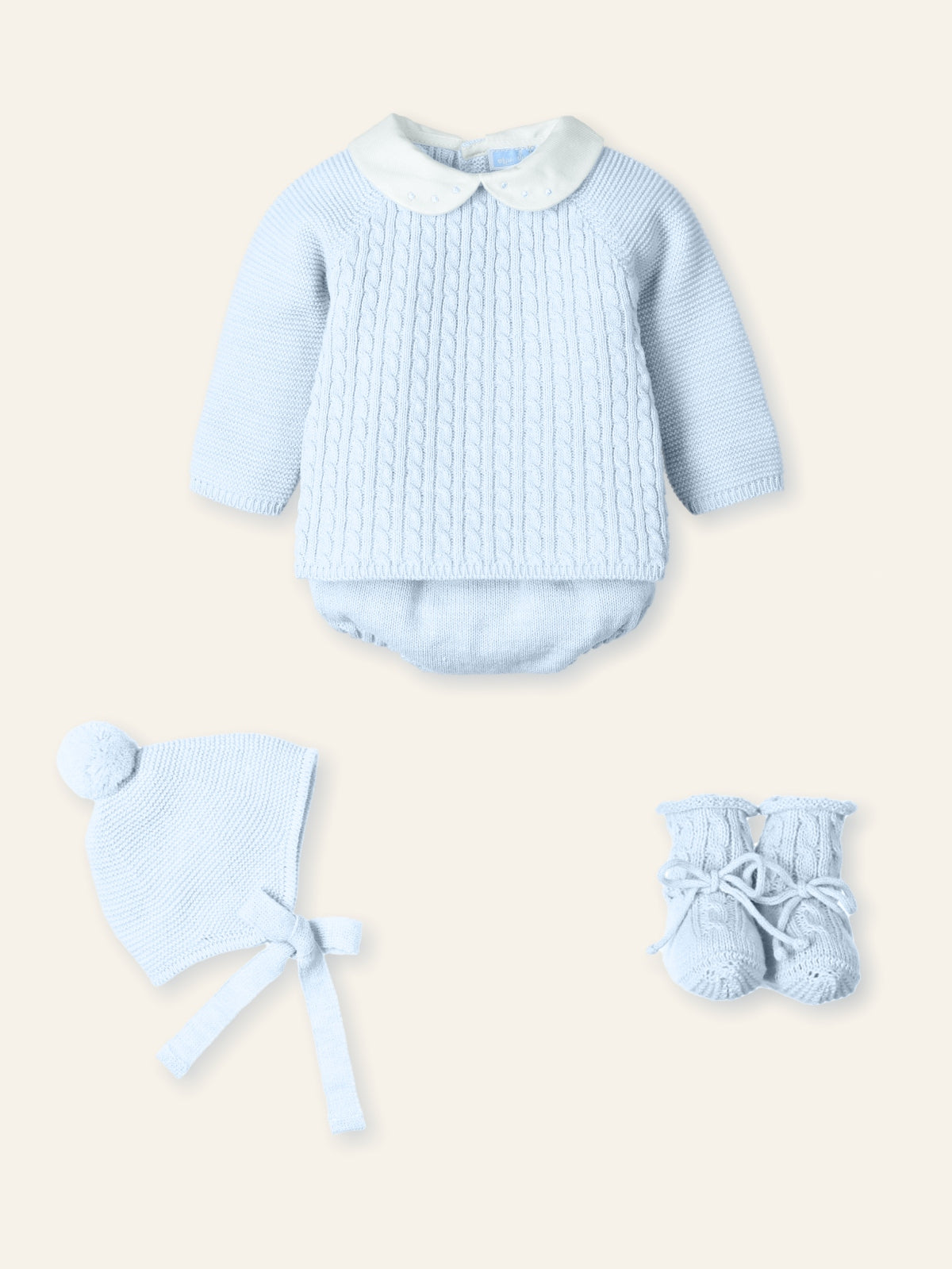 Blue Sky Knitted Sweater Outfit
