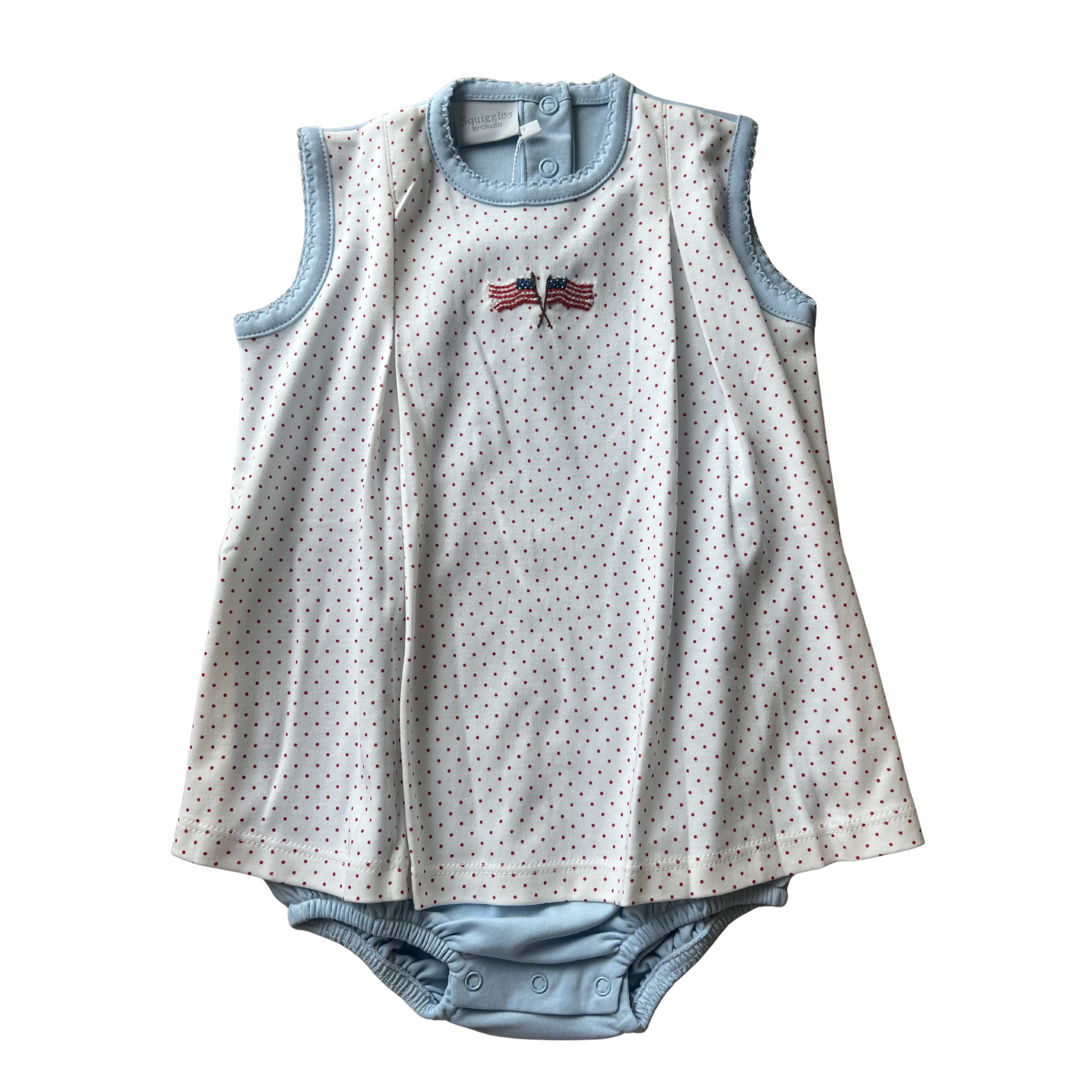Crossing Flags Red Dot Dressy Romper