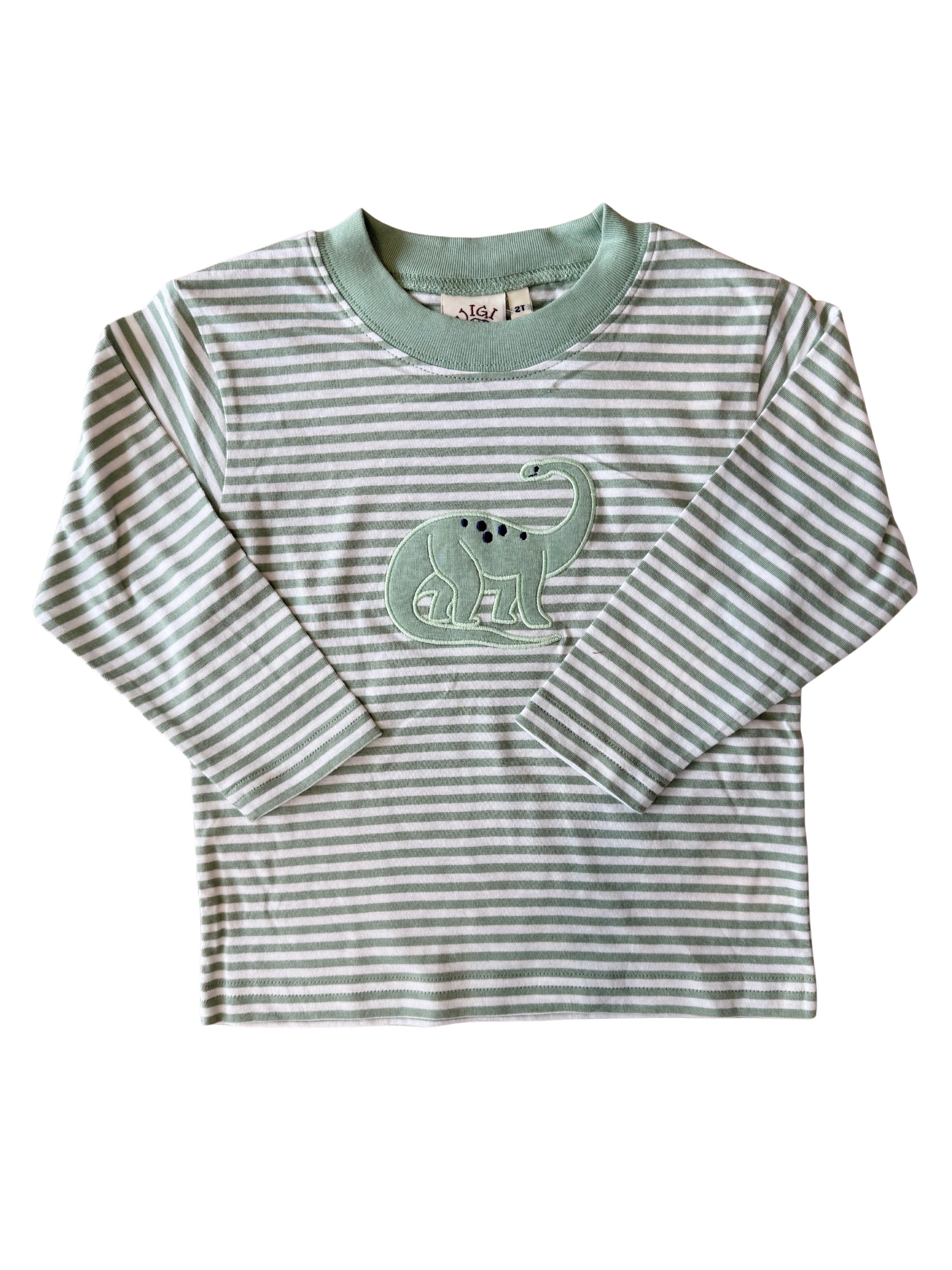 LS Stripe Brontosaurs Shirt