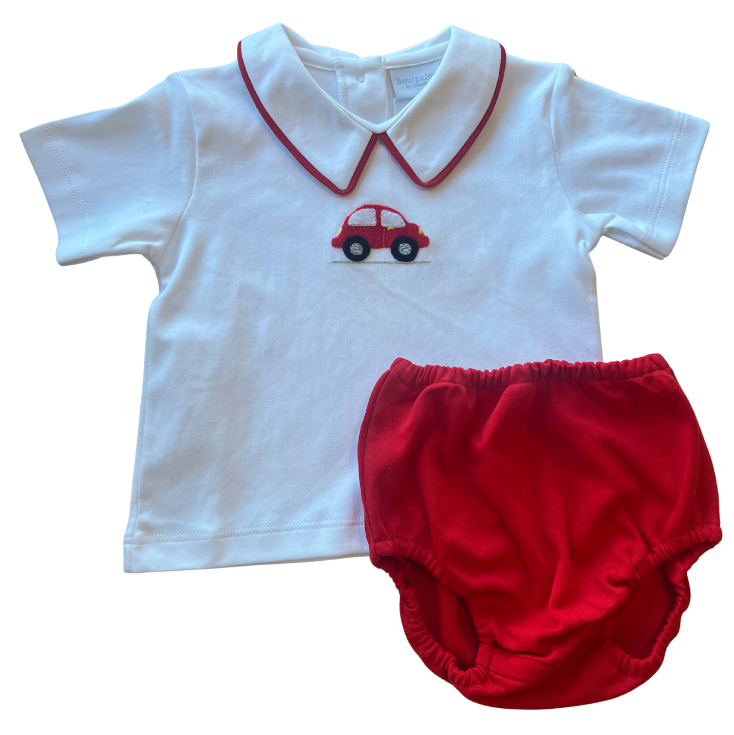 Itty Bitty Car SS Diaper Set w/ Pointed Collar