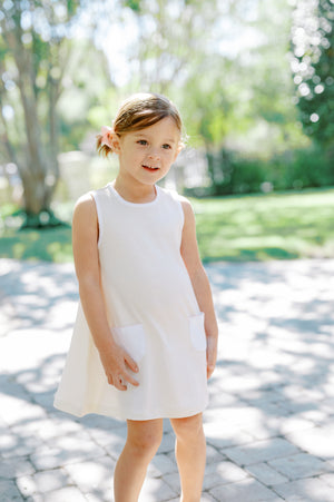 A-Line Dress-Blue & Yellow Stripe (Kid)