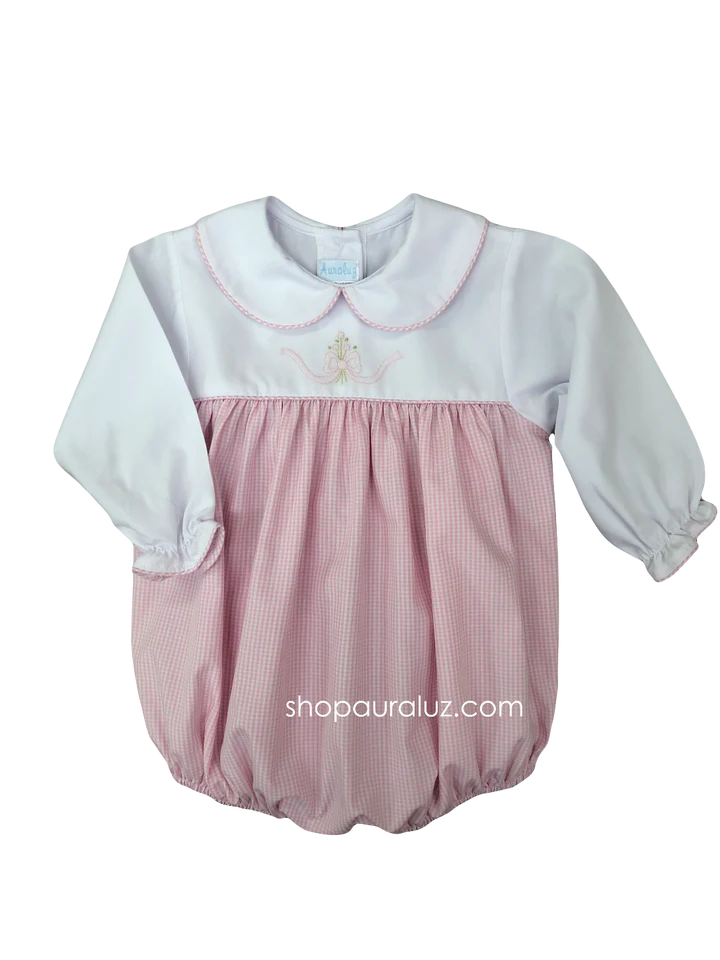 Pink Check Ribbon Bubble (Baby)