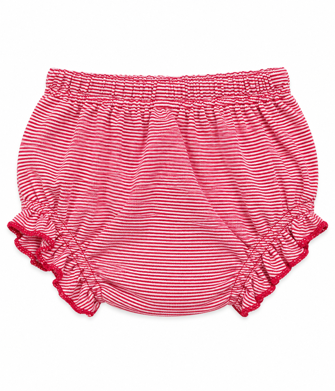 Deep Red Stripe Girl Diaper Cover