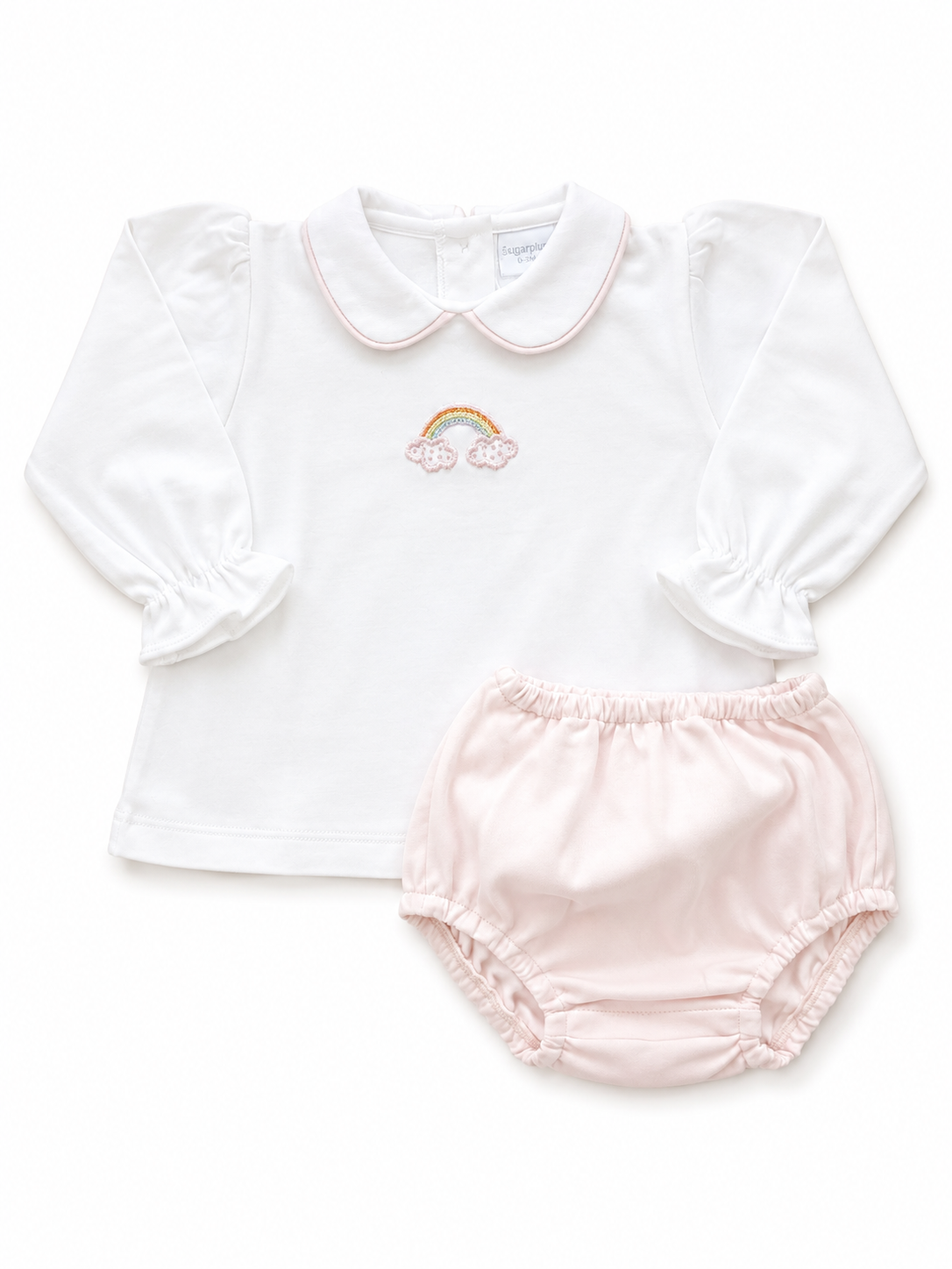 Pink Rainbow LS Diaper Set