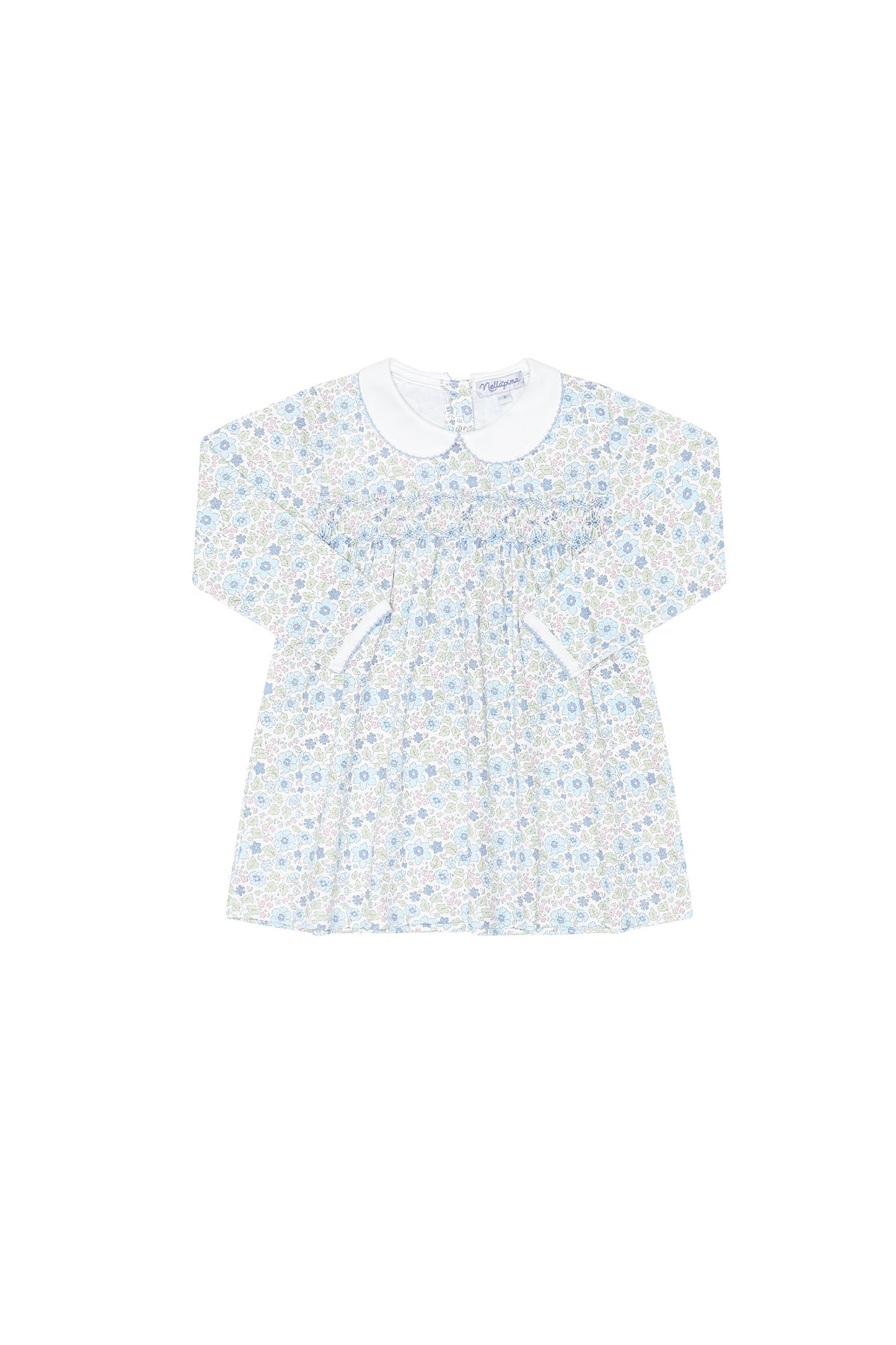 Blue Meadow Smocked LS Dress