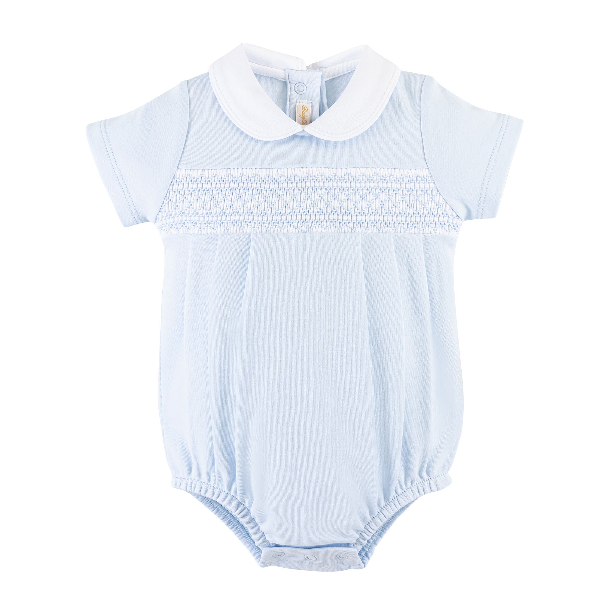 Blue Smock Embroidered Bubble