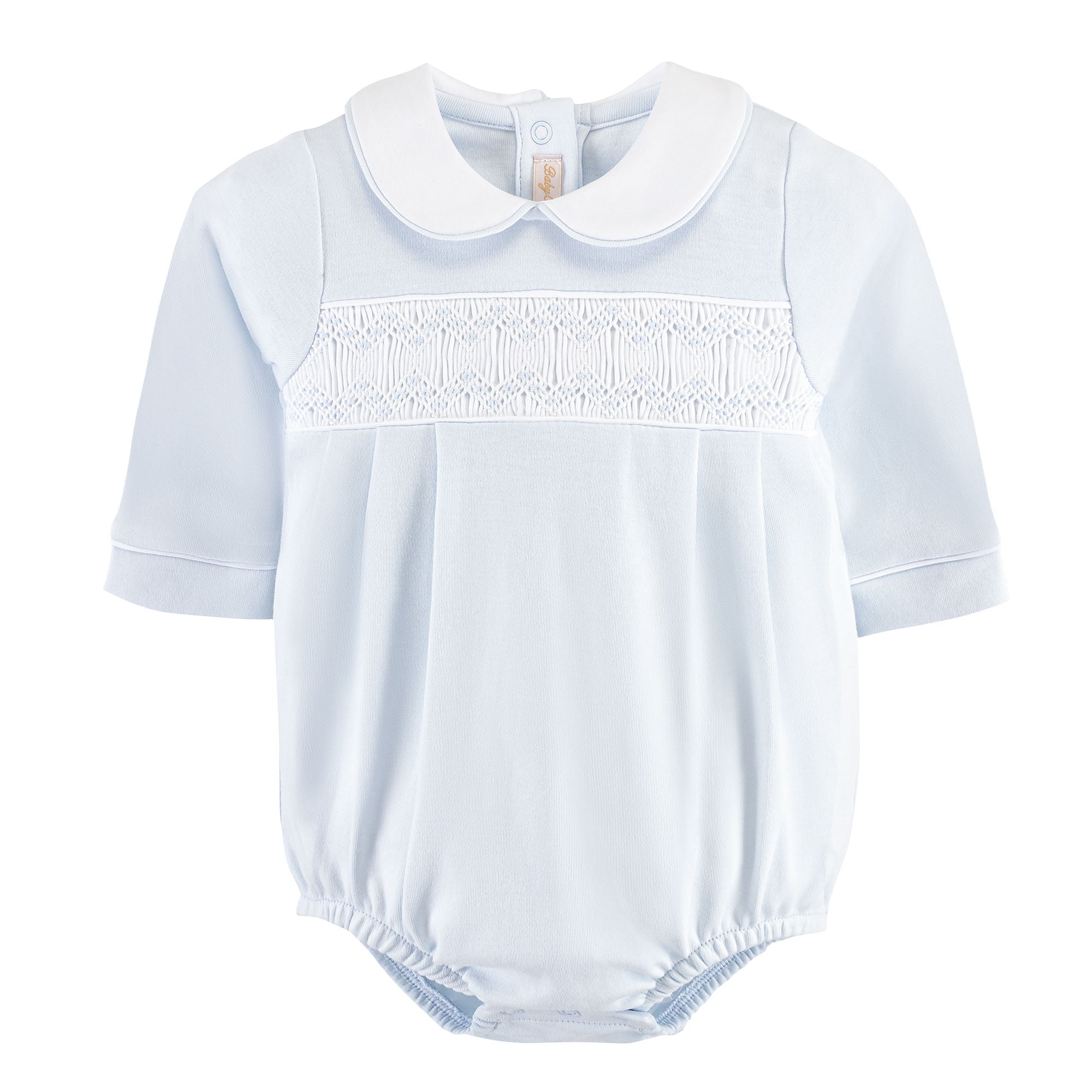 Trendy Collared Smocked LS Bubble (Infant)