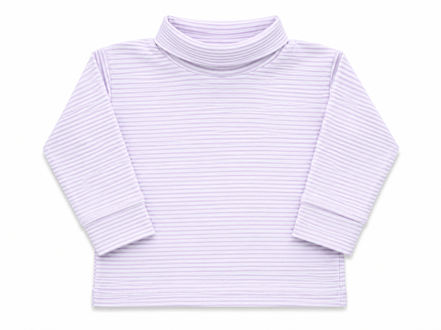 Lavender Thin Stripe Turtleneck