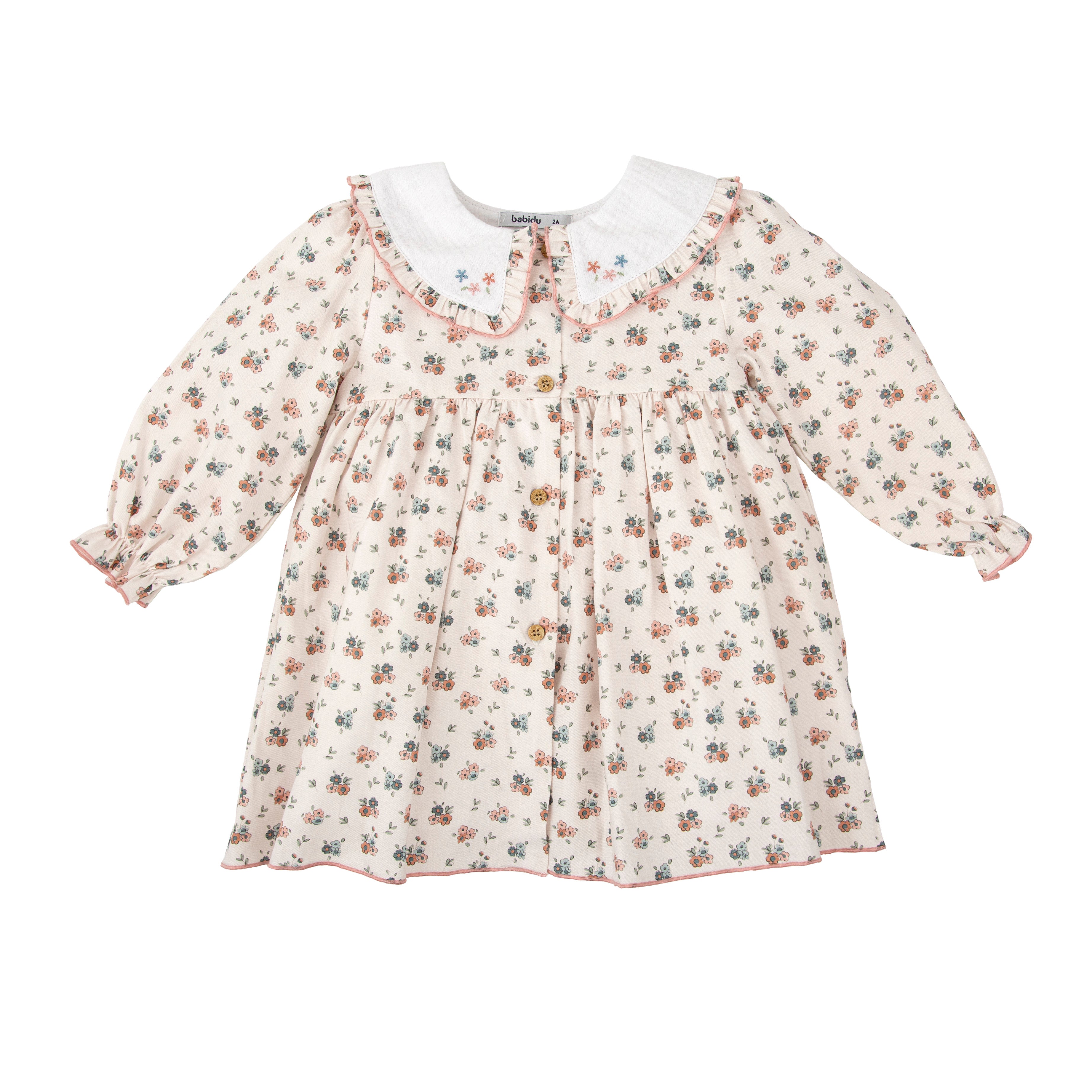 Cream Floral Bib Dress