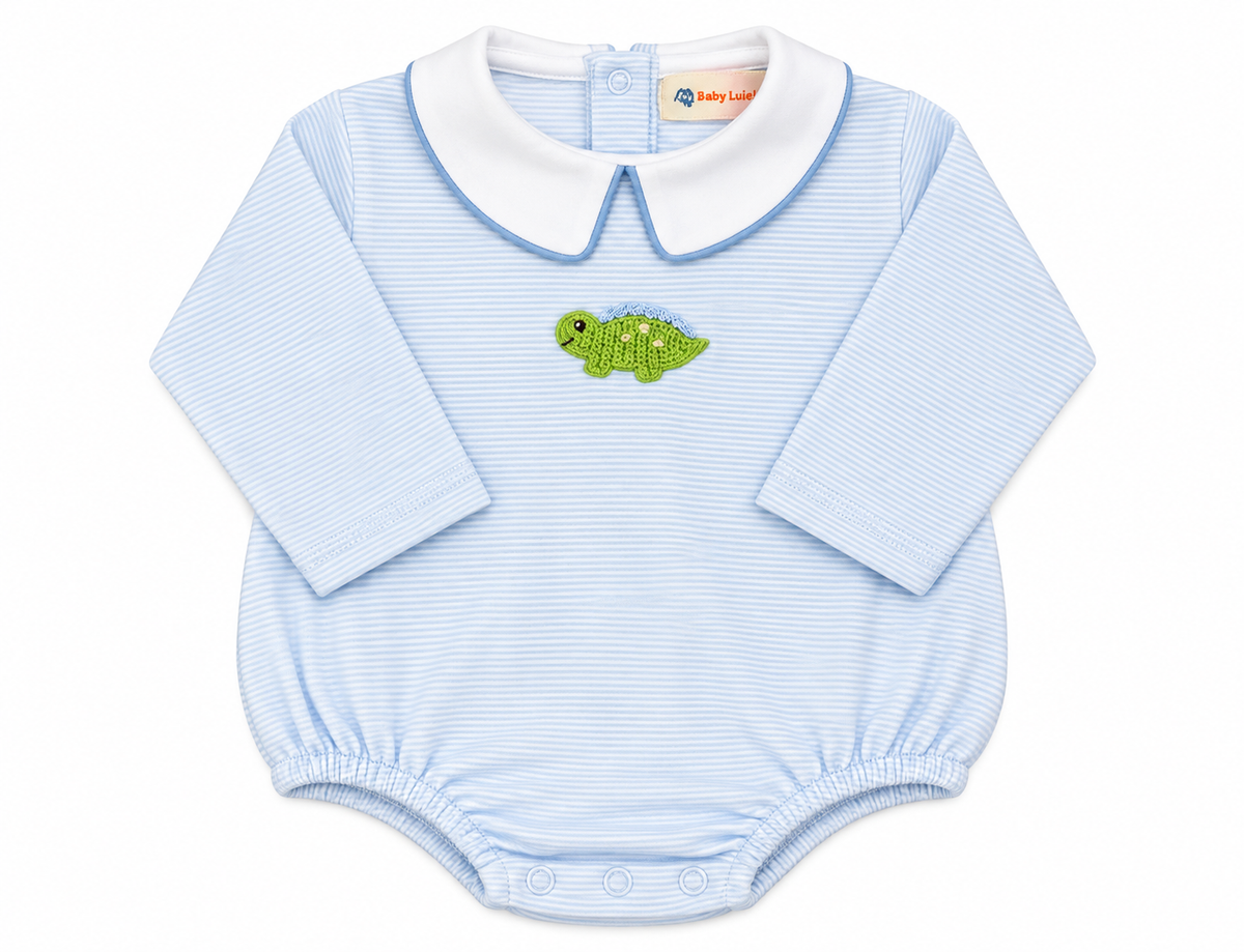 Crochet Dino LS Stripe Bubble