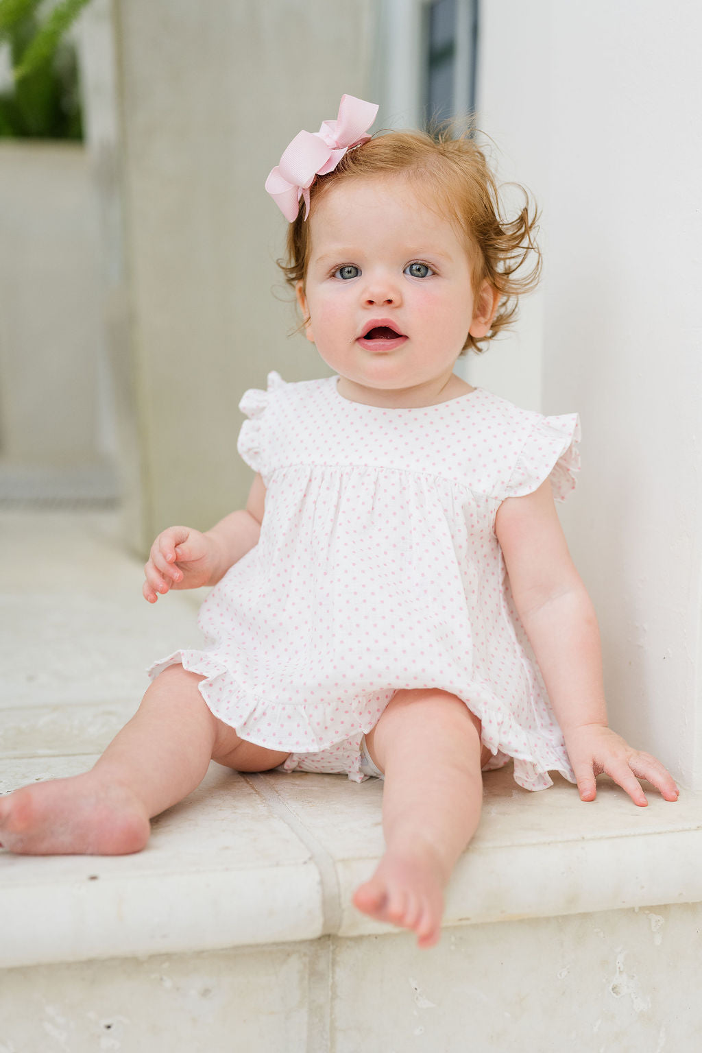 Gauze Pink Dot Natalie Bloomer Set