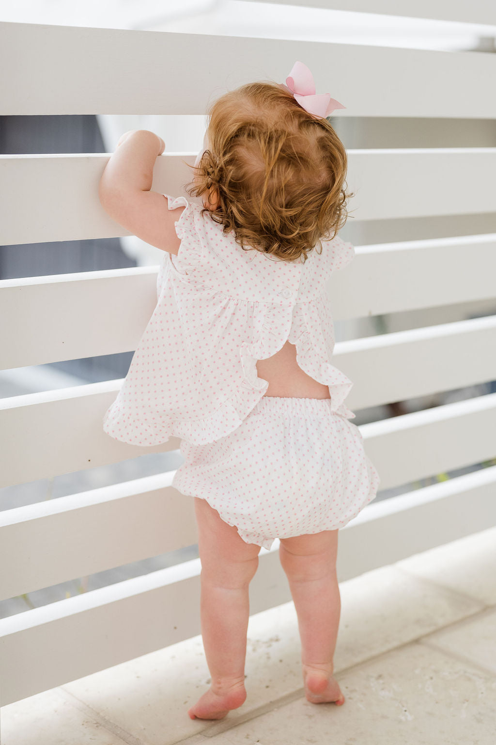 Gauze Pink Dot Natalie Bloomer Set