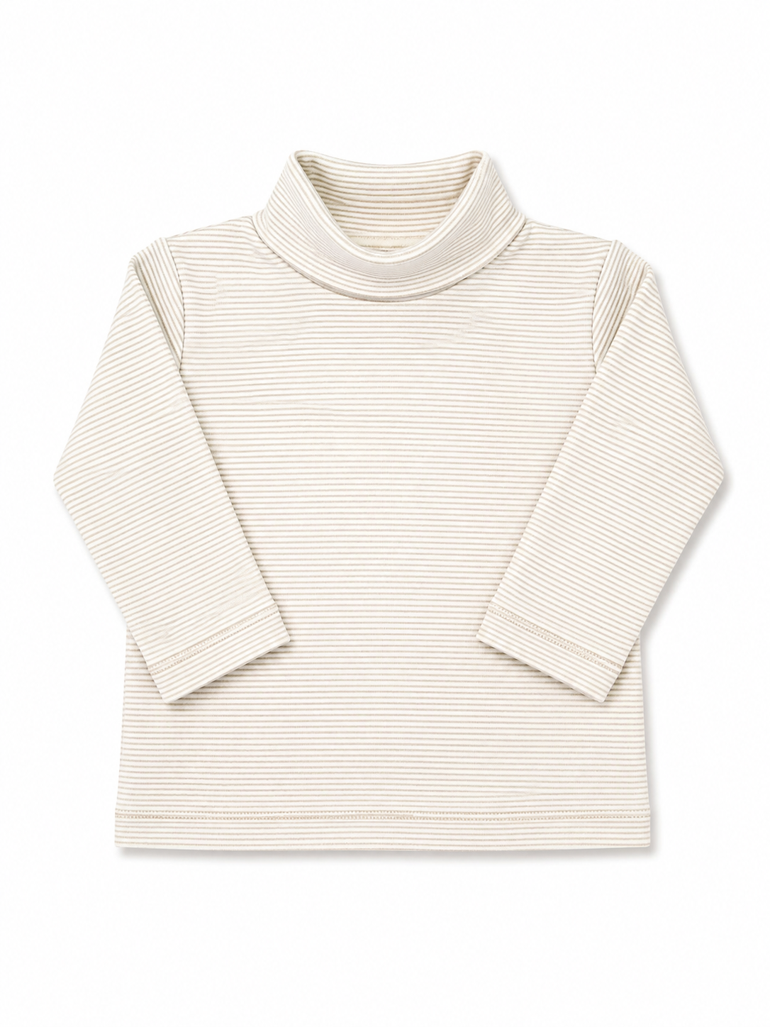 Sand Thin Stripe Turtleneck