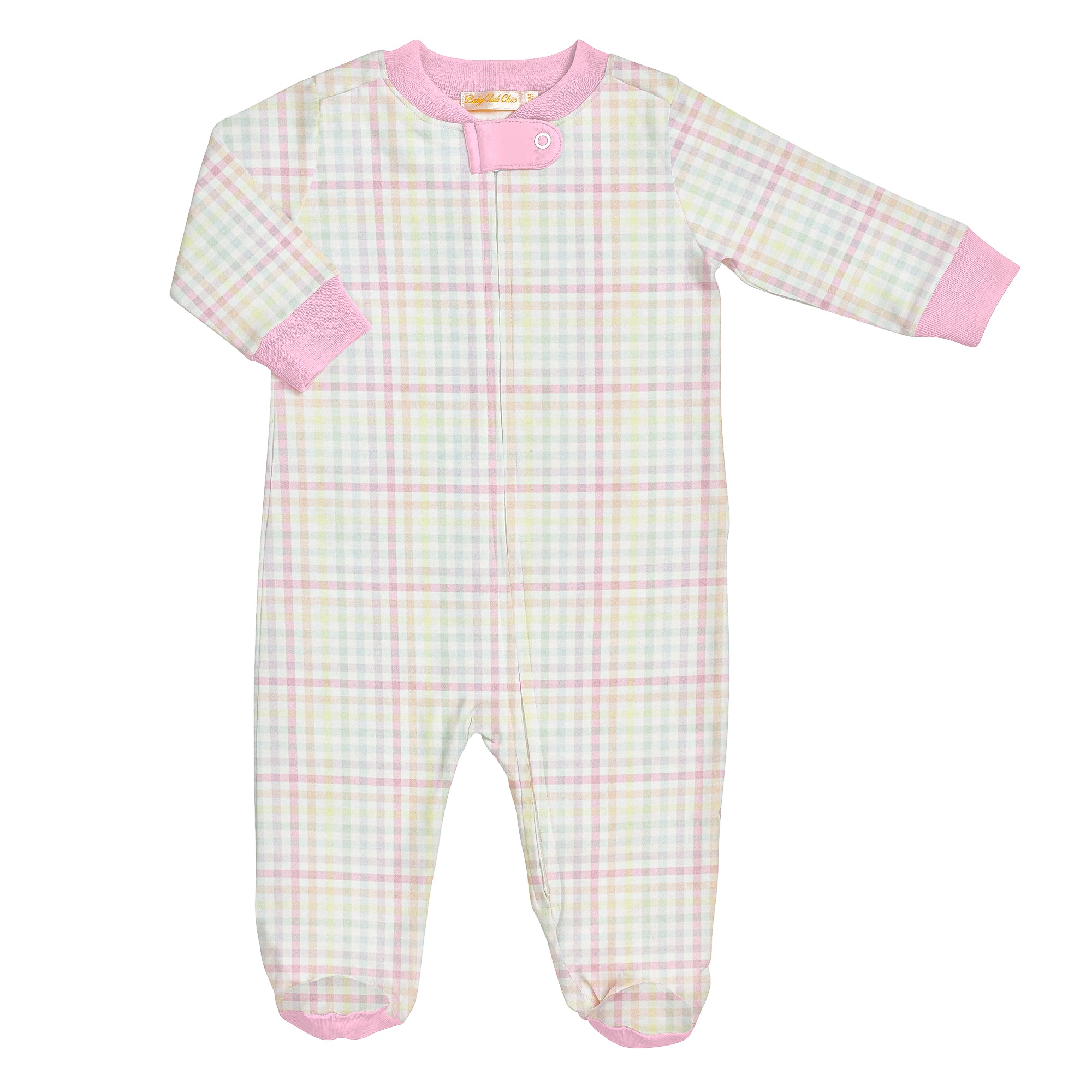 Gingham Sunshine Zipped Footie