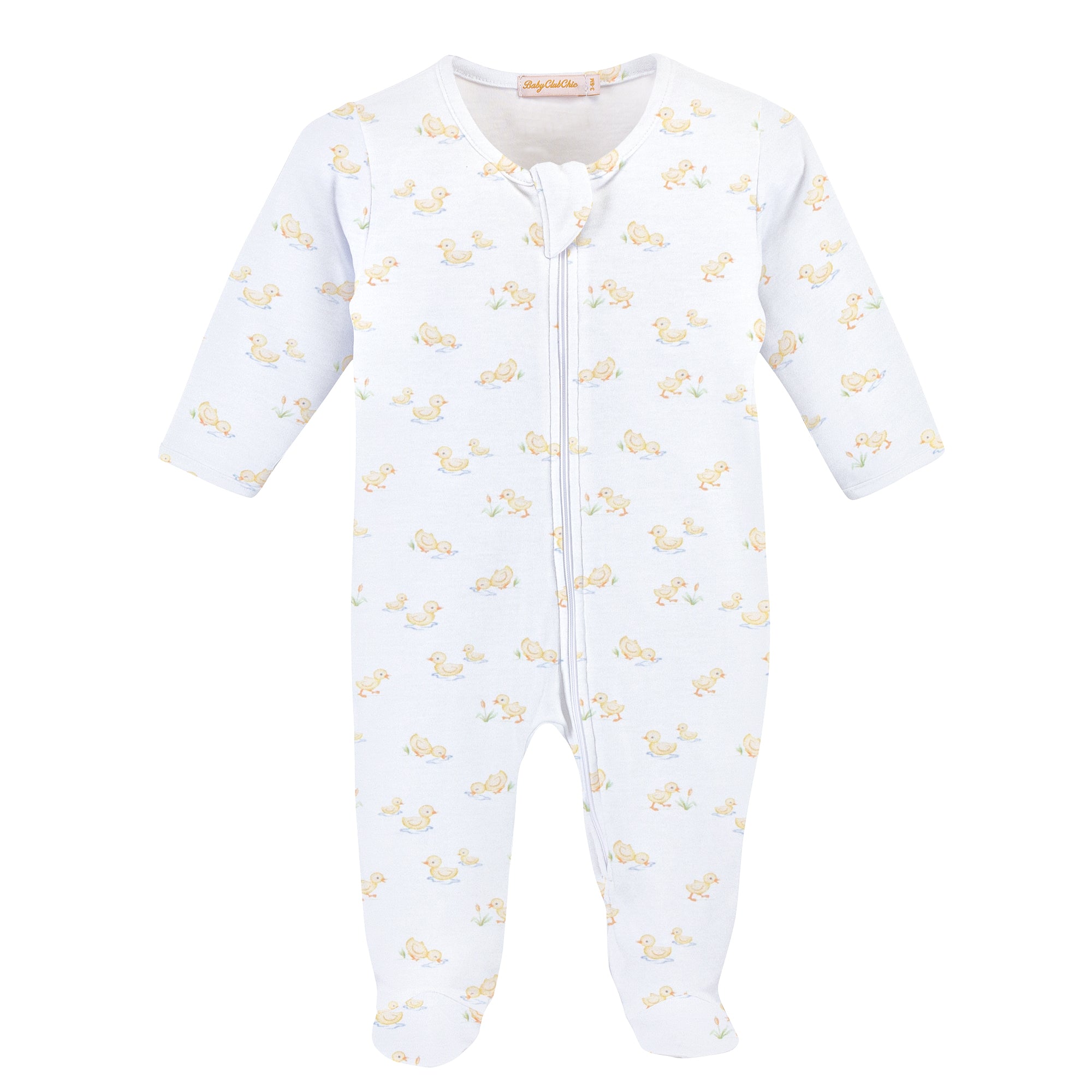 Tiny Baby Ducks Zipped Footie