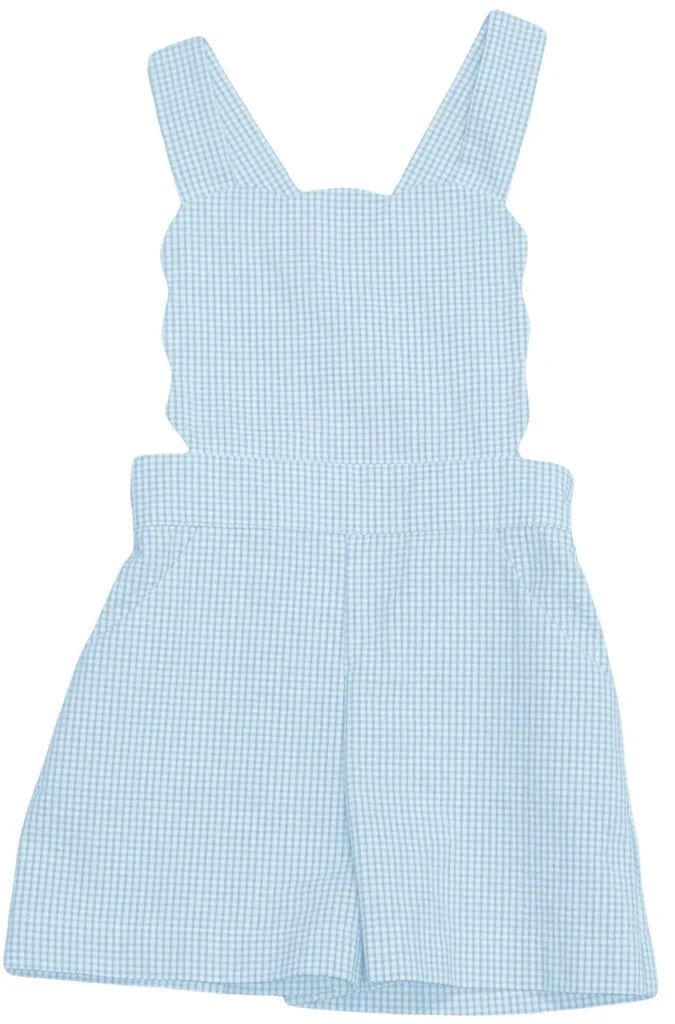 Lt Blue Mini Seersucker Madison Romper