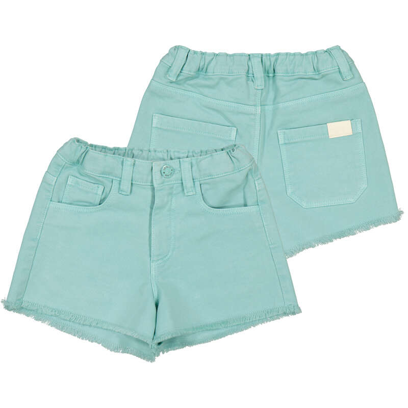 Green Basic Twill Shorts
