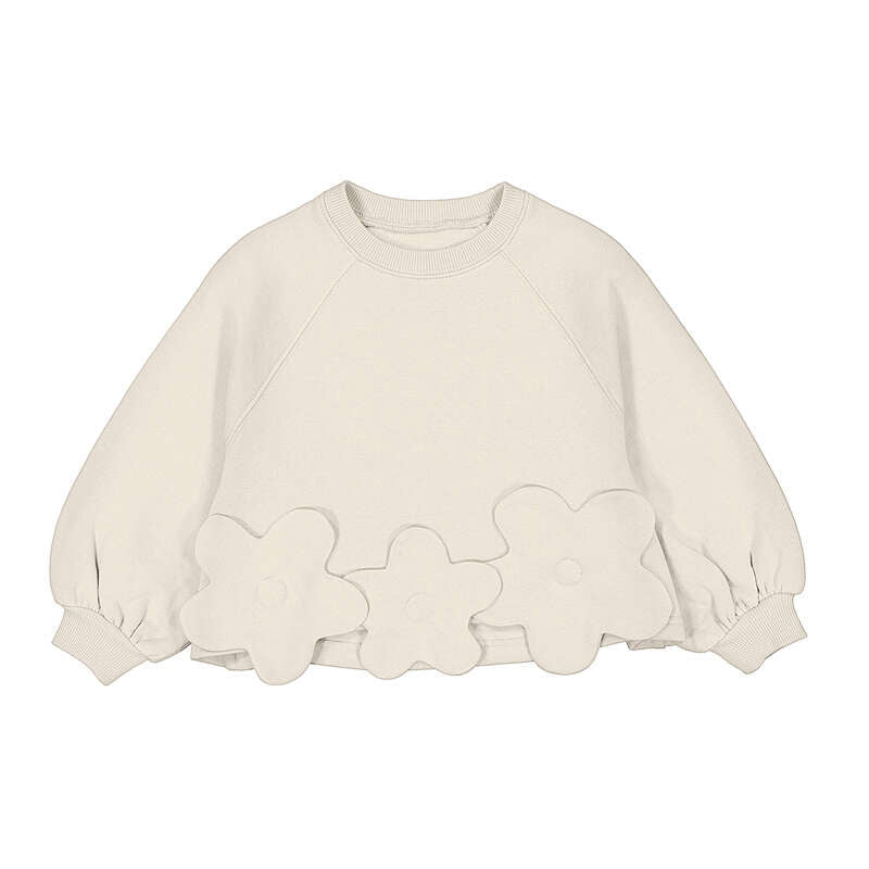 Tofu Floral Applique Pullover