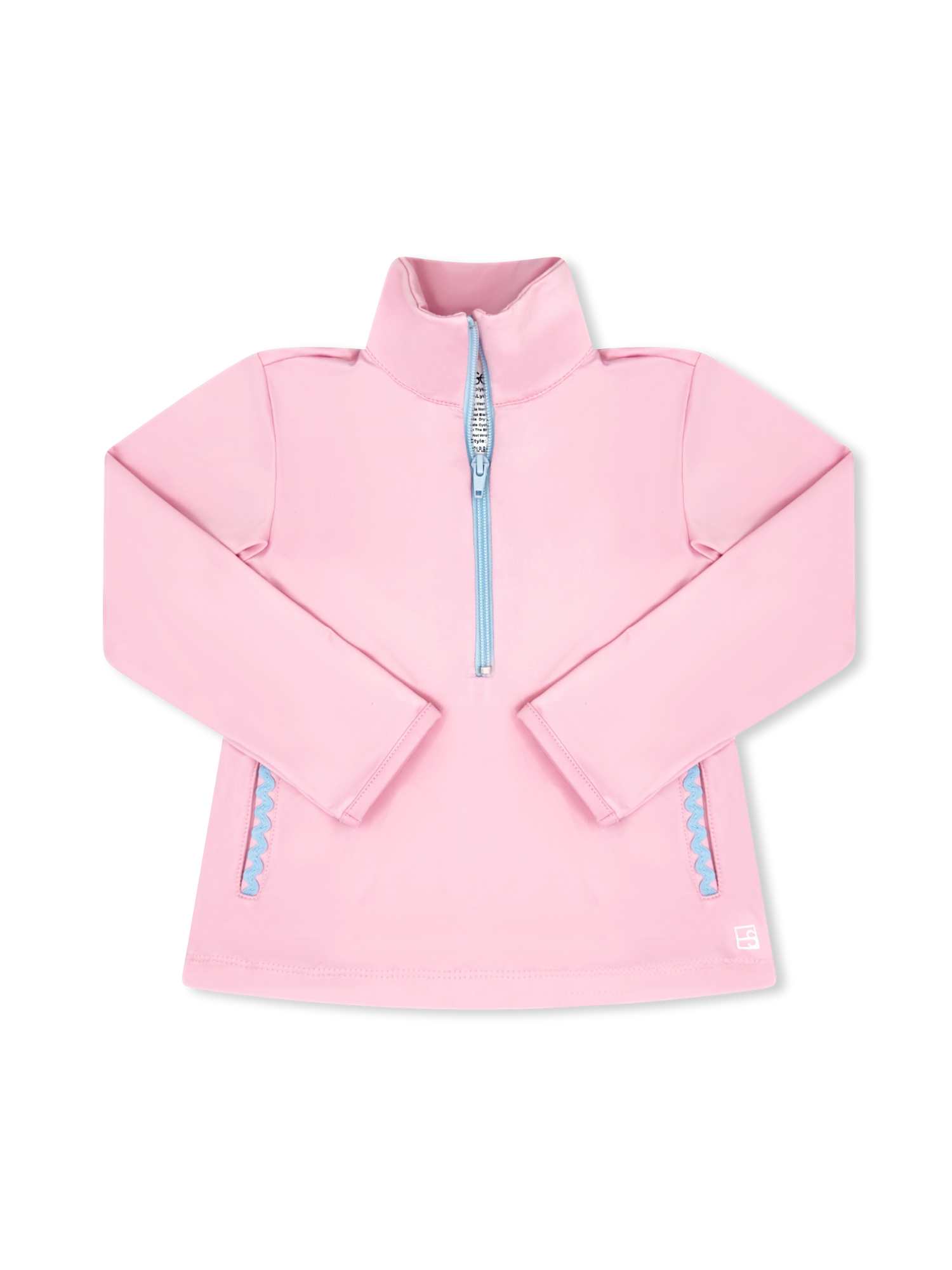 Heather Half Zip - Cotton Candy Pink w Cotton Candy Blue (Toddler)