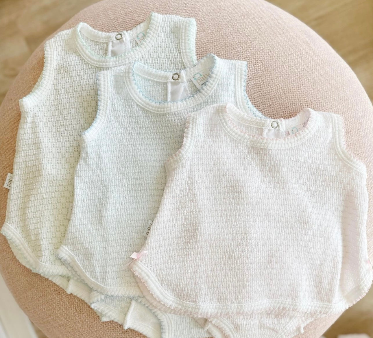 Sleeveless Top with Diaper Cover-Blue & Mint (Infant)