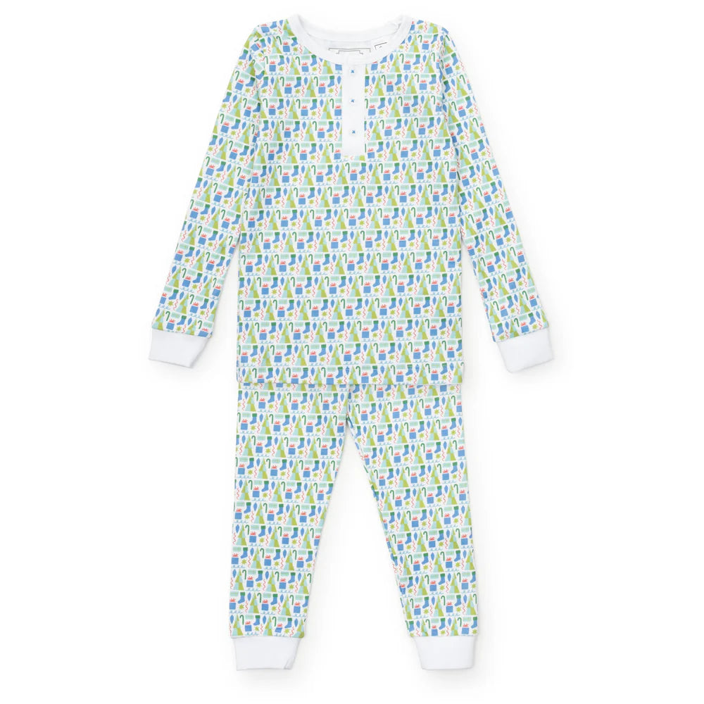 Jack Mod Holiday Blue Pajama Pant Set (Toddler)