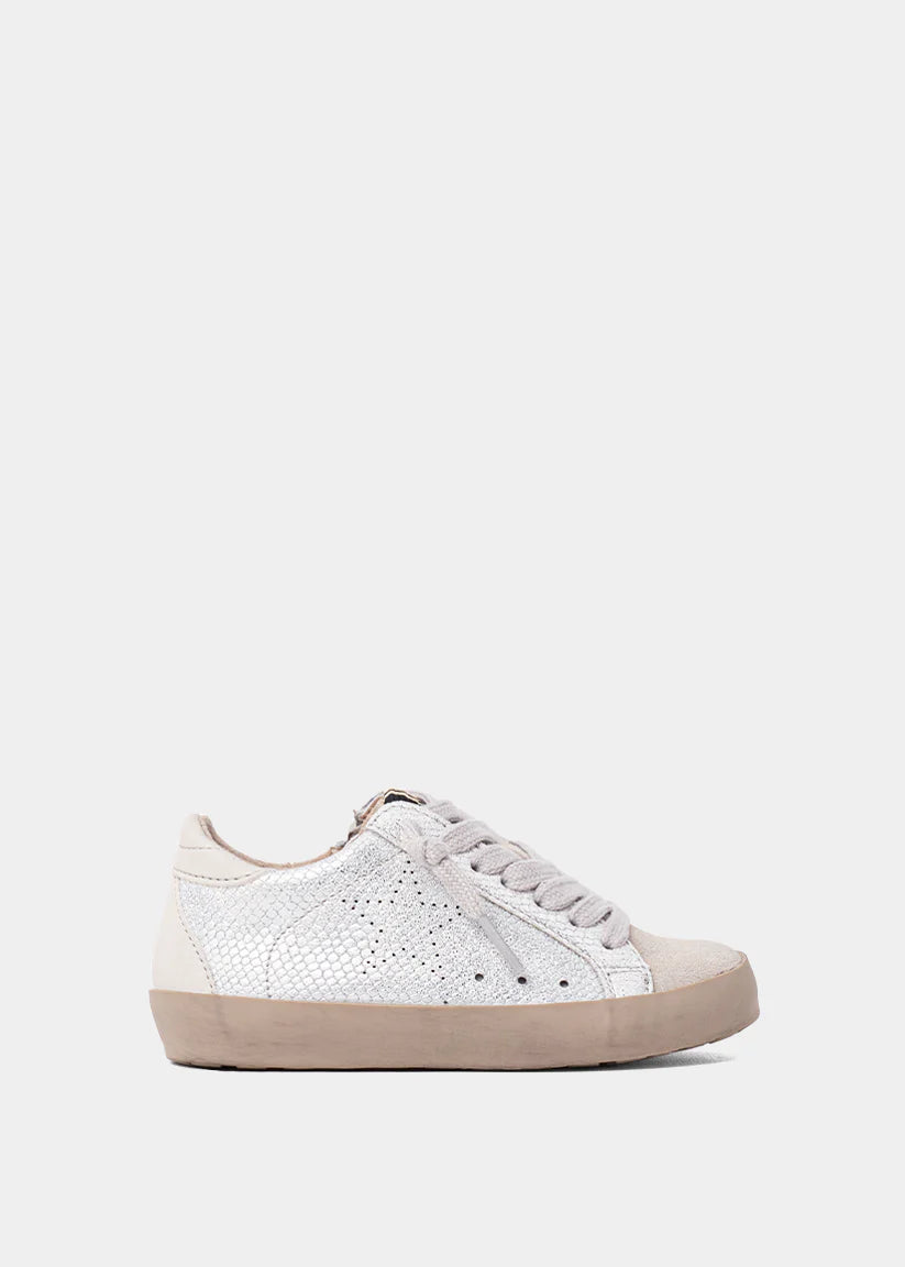 Mia Silver Snake Sneaker