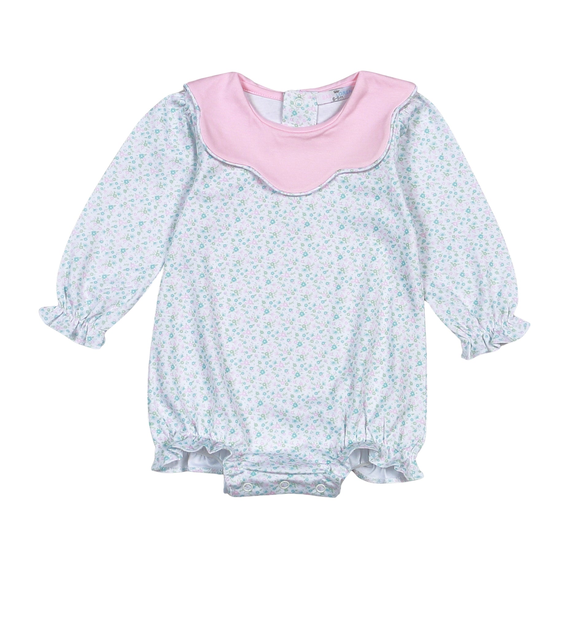 Nicolle Scallop Pima Ruffled Bubble (Months)