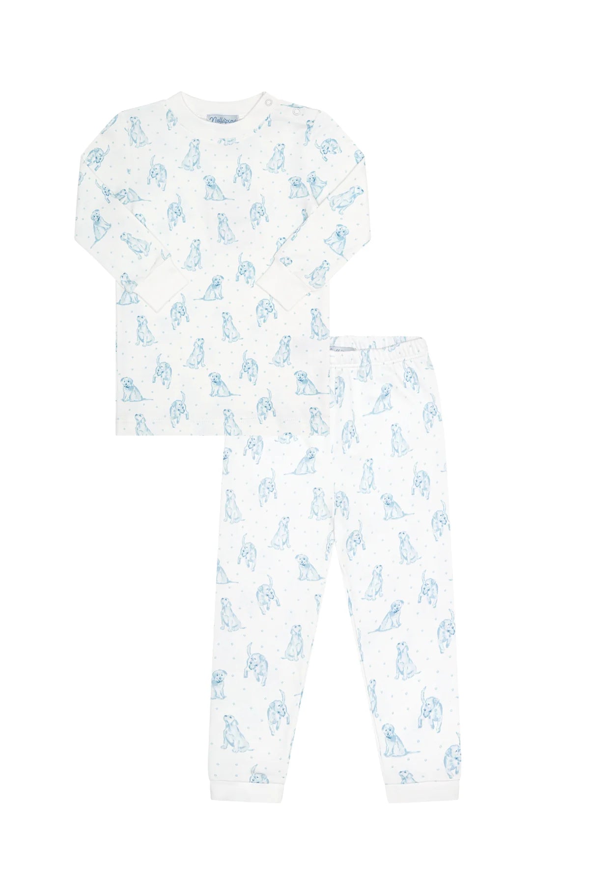 Blue Puppy Love Print Pajamas (Infant)
