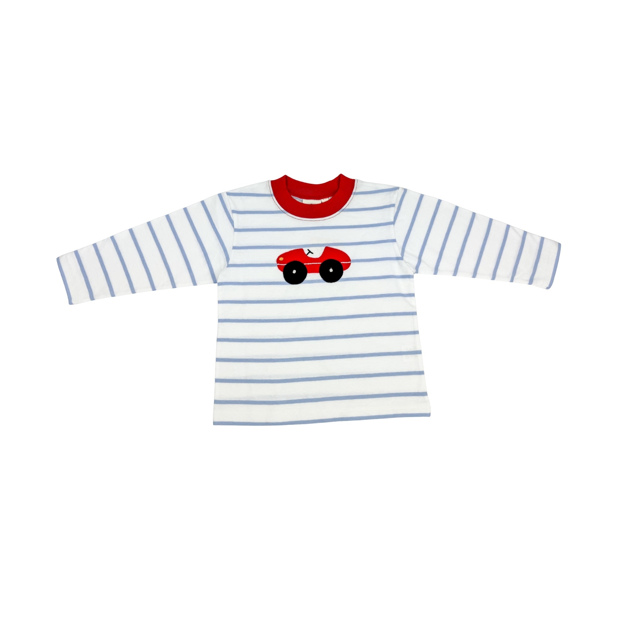 Sky Blue Stripe Race Car Shirt (Kid)