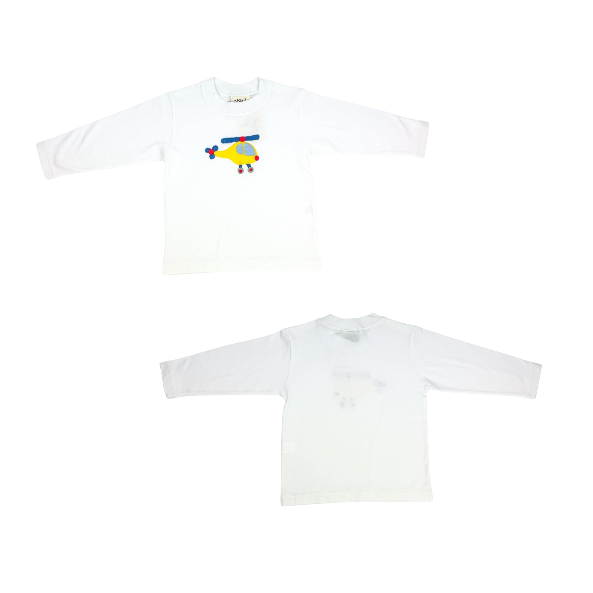 White Helicopter LS Shirt (Toddler)