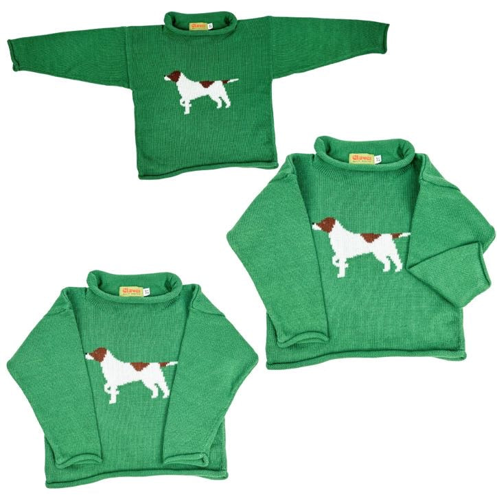 Hunter Green Pointer Roll Neck Sweater (Toddler)