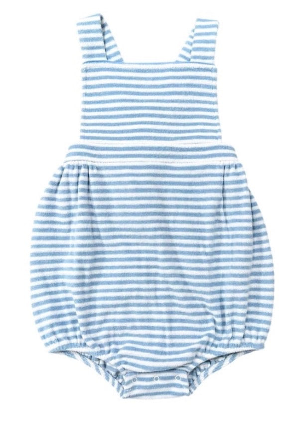 Light Blue Terrycloth Henry Sunsuit