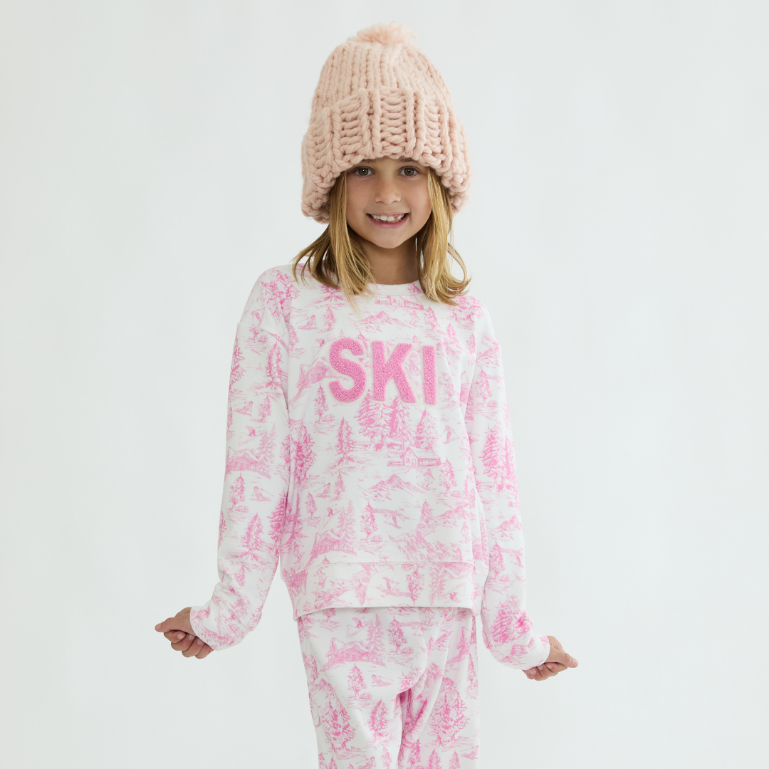 Little Georgie Powder Pink Toile Pant