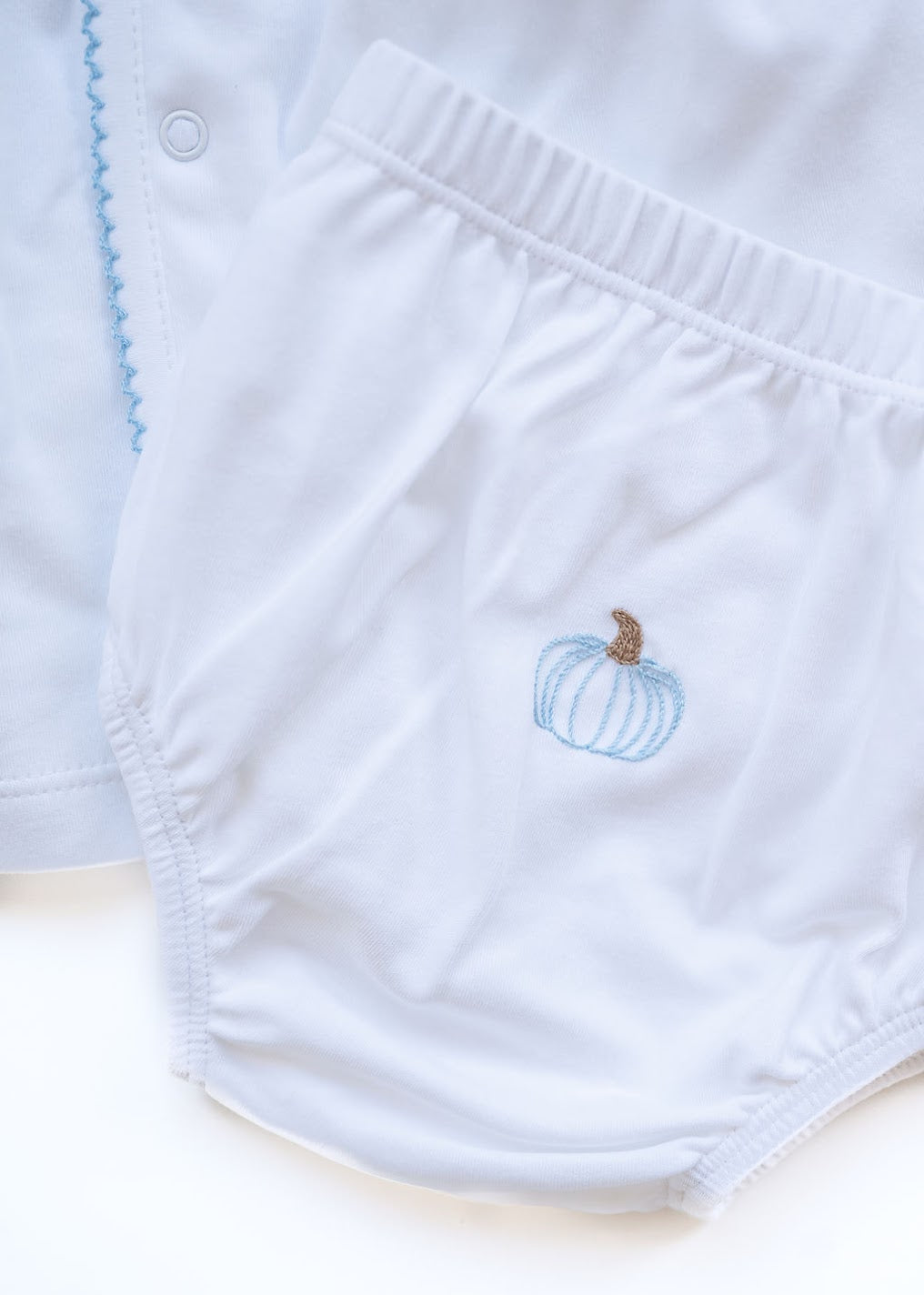 Blue Pumpkin Diaper Cover Set