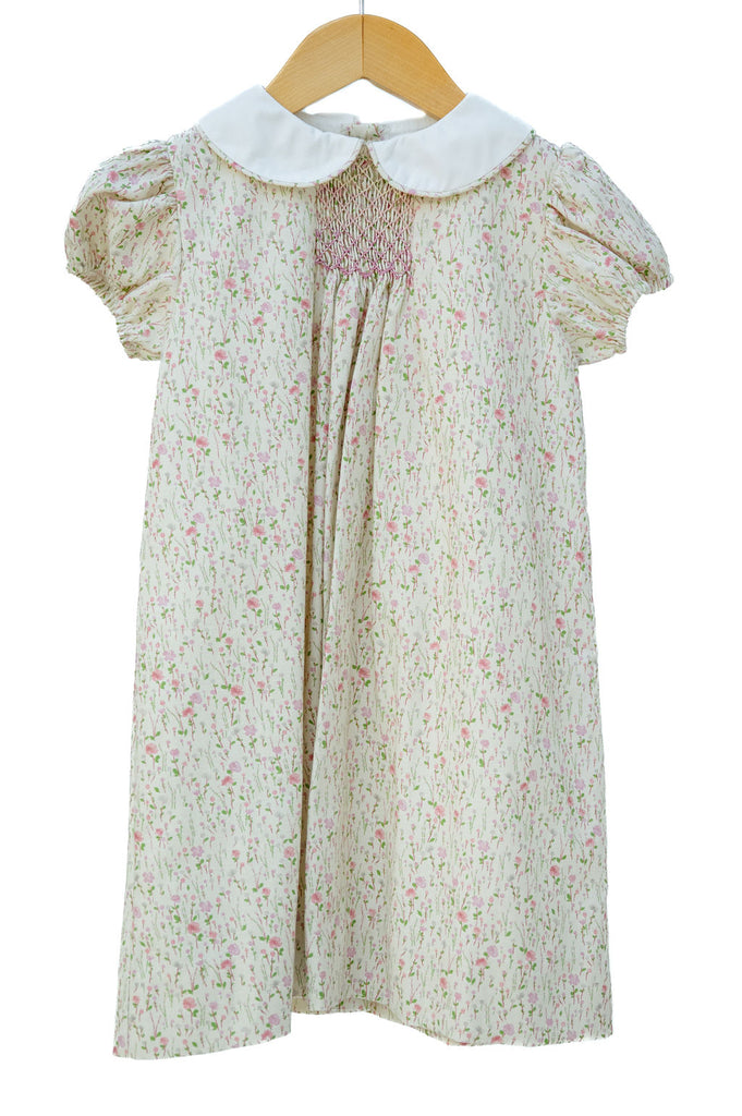Pink Floral Smocked Woven Sadie Dress