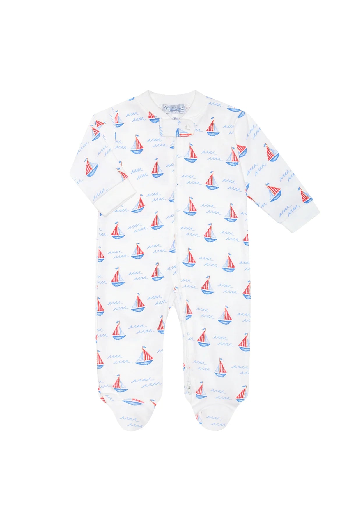 Sailboat Zipper Footie