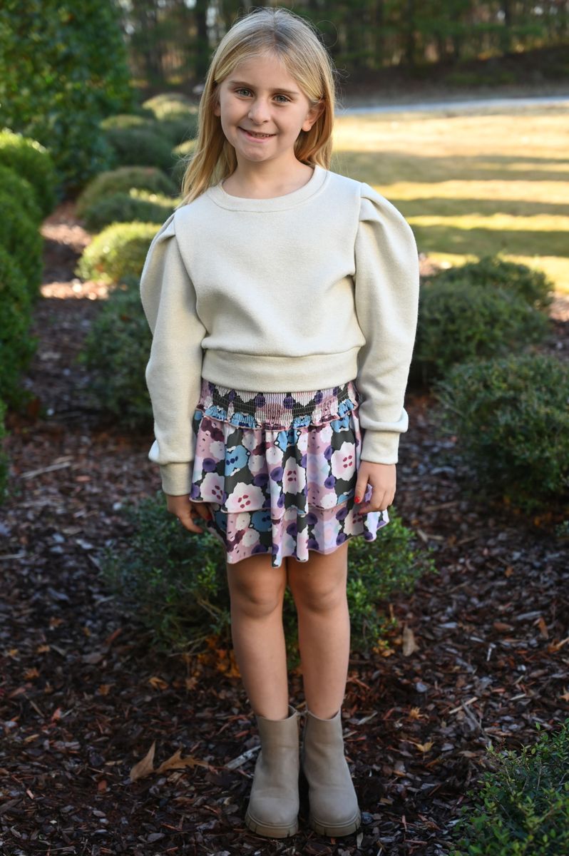 Scottie Teal Ink Blot Skirt